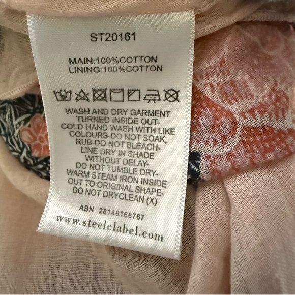 Anthropologie Steele Womens XS Floral Ruffle Peasant Midi Dress Cottagecore Boho - Picture 14 of 15